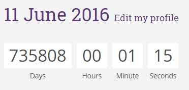 Re: Countdown in profile