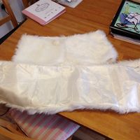 Three Faux Fur bridesmaid wraps