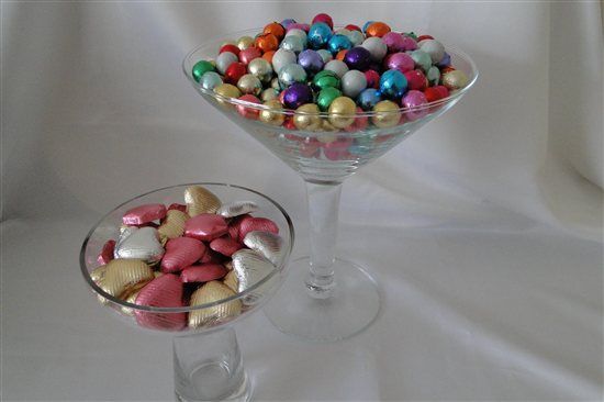 Re: Martini / Cocktsil Glass centre pieces????