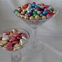 Re: Martini / Cocktsil Glass centre pieces????