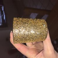 Re: Gold glitter and spray paint!