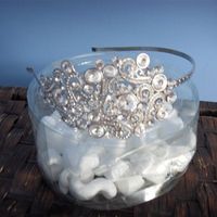 *sold* NEW SILVER SIDE TIARA - SWIRL DIAMANTE DESIGN - COST £95 - STUNNING!