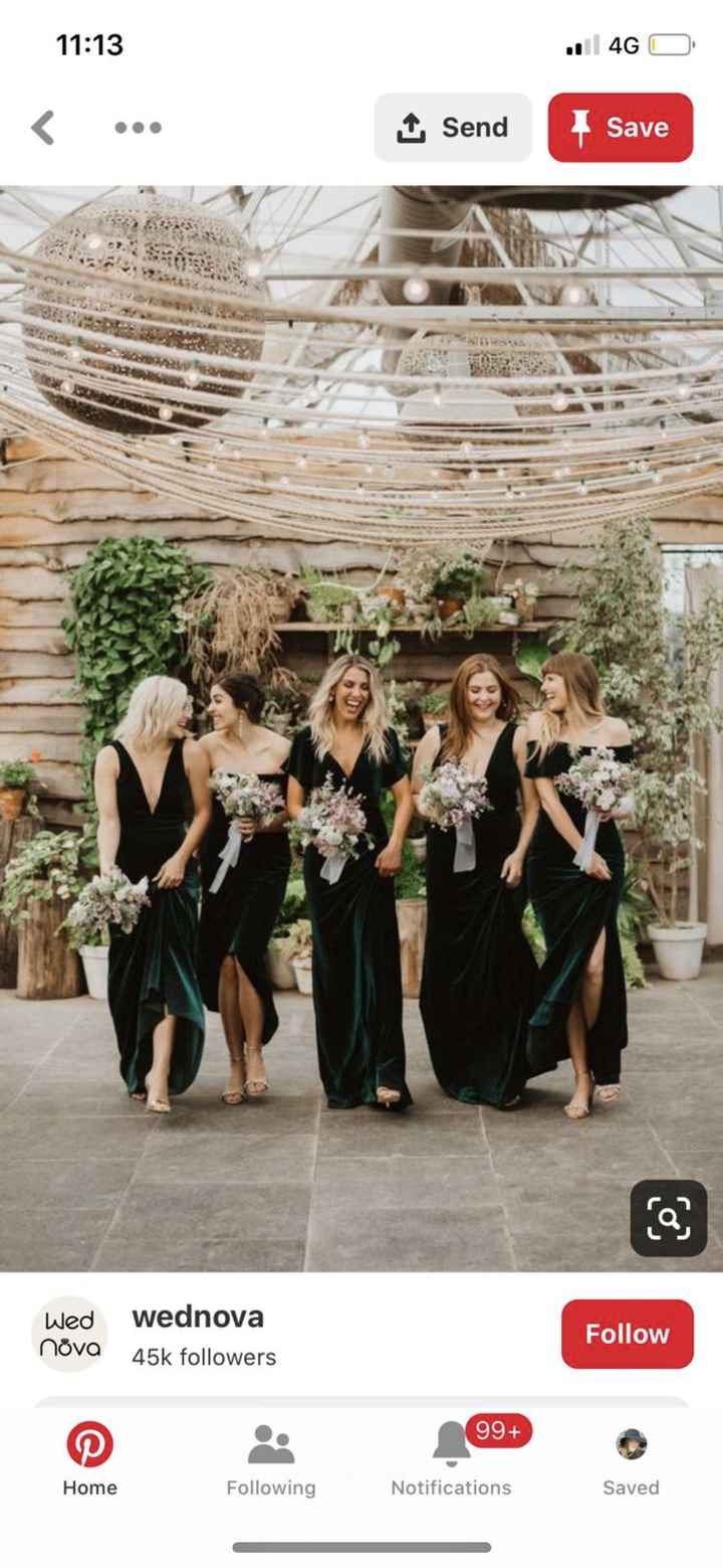 Dark Green Velvet Bridesmaid Dresses - uk 1