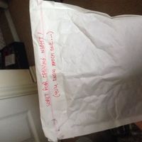 The postman has been...