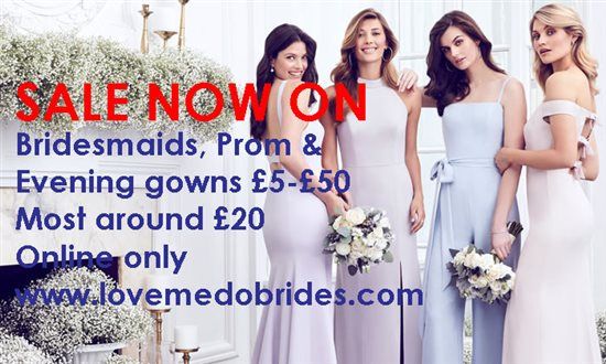 CLEARANCE DESSY & MORI LEE BRIDESMAIDS GOWNS £5-£50 MOST £20