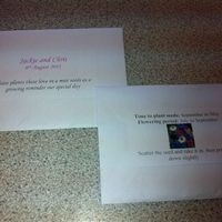 table plan and favours *BIG FLASH*