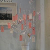 Wish tree, Cath Kidston table numbers, Giant Jenga, Mirror Plates