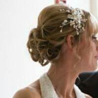 Bride side tiara pearl & crystal
