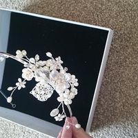 Bride side tiara pearl & crystal