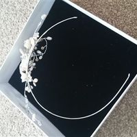 Bride side tiara pearl & crystal