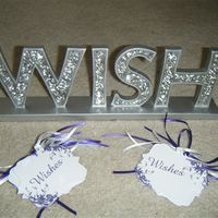 Purple crackle glazed fish bowls x8, Eco sky lanterns x49, silver glittery wish tree, sweet jars ...