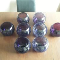 Purple crackle glazed fish bowls x8, Eco sky lanterns x49, silver glittery wish tree, sweet jars ...