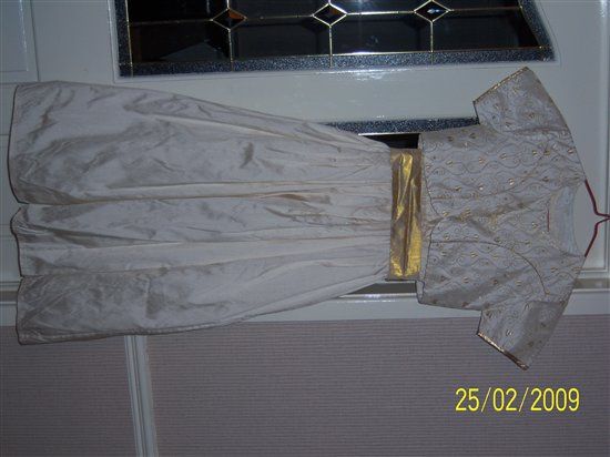 Ivory & Gold bridesmaid dress for sale