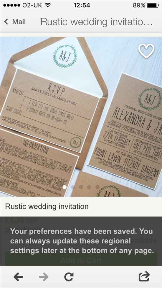 Re: Flash me your rustic style invitations
