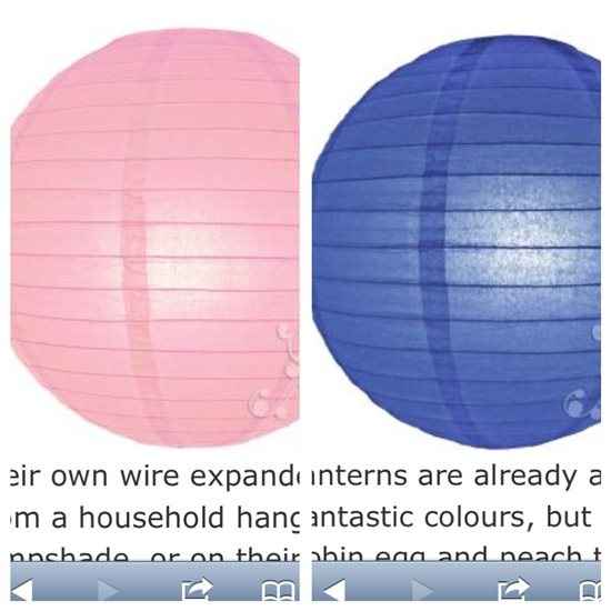 Re: Navy, pale pink and white hanging lanterns?