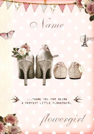 Bridesmaid / flower girl thank you cards
