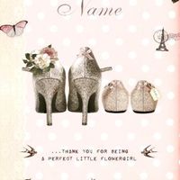 Bridesmaid / flower girl thank you cards