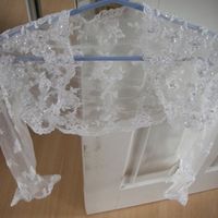 ALFRED ANGELO BOLERO 1741 IVORY EMBROIDERED LACE AND SEQUINS SIZE 8-10