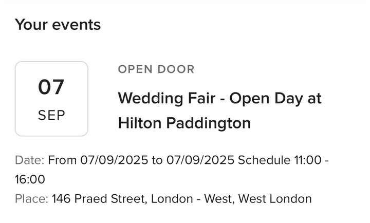 Wedding Fair at the Hilton in Paddington? - 1
