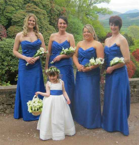 Re: Electric blue bridesmaid dress