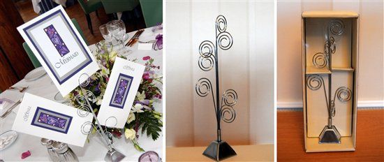 Three tier cake stand, table no/menu holders, tealight holders