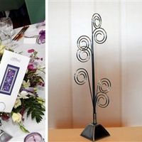 Three tier cake stand, table no/menu holders, tealight holders