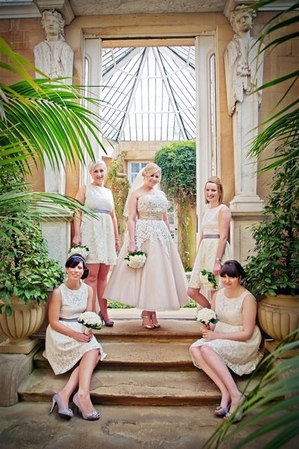 Re: Tea length wedding dress - bridesmaid dress length / style? Confused.