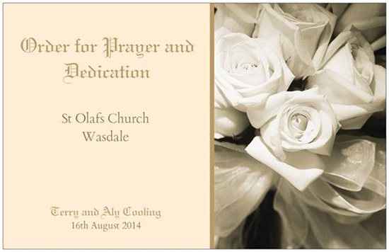 Re: Wedding Blessing - responses in Church