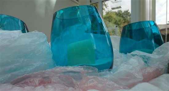 Teal & Ivory Pewends and votives