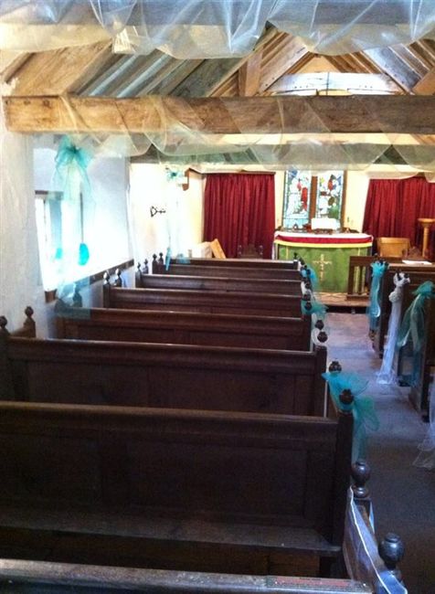 Teal & Ivory Pewends and votives