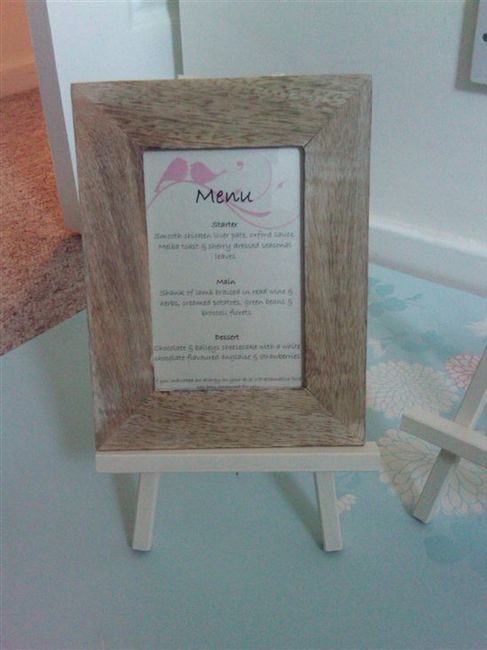 **NOW ALL SOLD** 12 IVORY MINI EASELS AND FRAMES  **Perfect for menus or table numbers**