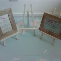 **NOW ALL SOLD** 12 IVORY MINI EASELS AND FRAMES  **Perfect for menus or table numbers**