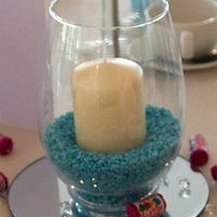 Vases, mirror plates and decorative gravel for sale with photos!!