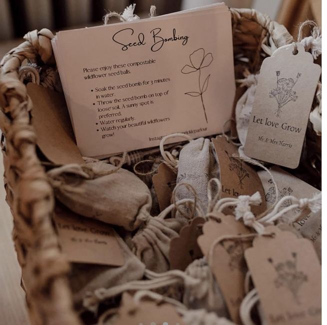 Wedding favours - Seed Bombs 1