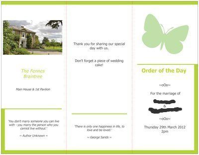 Re: Vista Print - Order of the Day