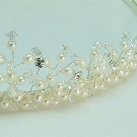 NEW Pearl, Diamonte and Crystal Tiara