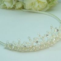 NEW Pearl, Diamonte and Crystal Tiara