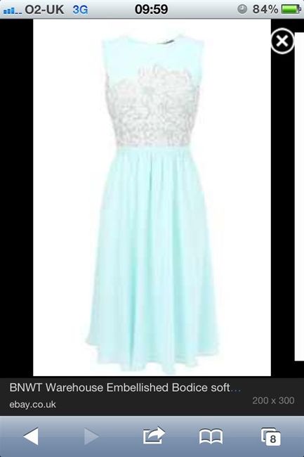 Bridesmaid dress - warehouse mint size 6