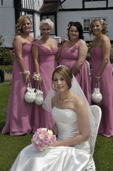 Re: Different bridesmaids dresses but the same colour and material