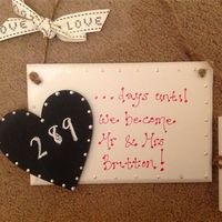 Wedding count down chalk board *Flash*