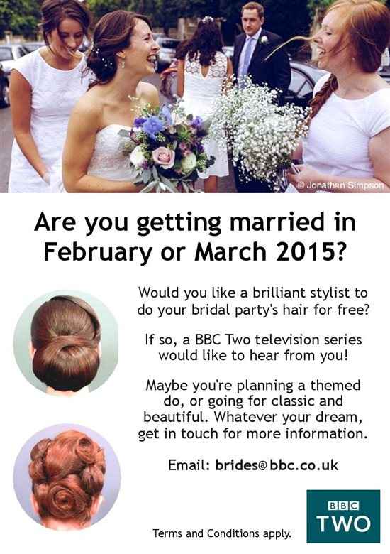 BBC2 Brides ; Are you getting married Feb or March 2015?