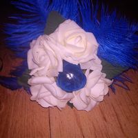 I have just made my bridesmaids and flower girls bouquets!! **flash**