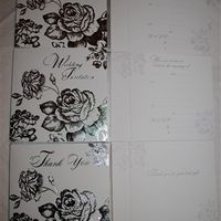 **ALL SOLD** Stylish silver Wedding Invitations, Evening Invitations and Thank you cards by French F
