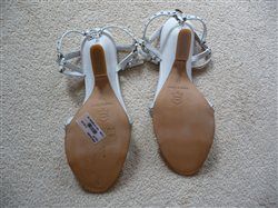 Karen Millen white wedge sandals 