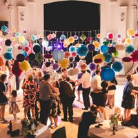 Hanging things across reception room when not allowed to attach things to the wall - 1