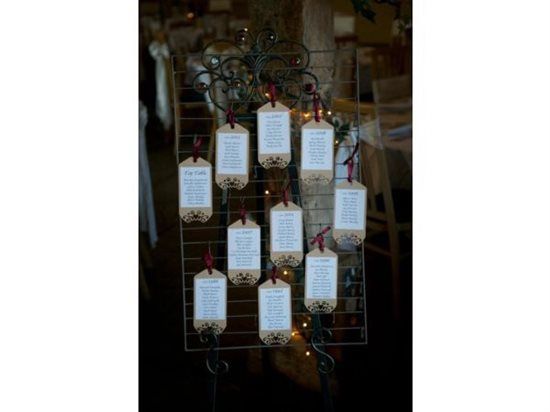 Wire rack, perfect for a rustic table plan stand