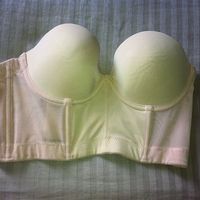 Low back nude strapless bra and low back strapless bodice both size 34B 