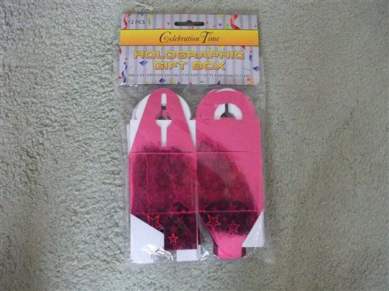 12 New Pink Holographic Gift Boxes