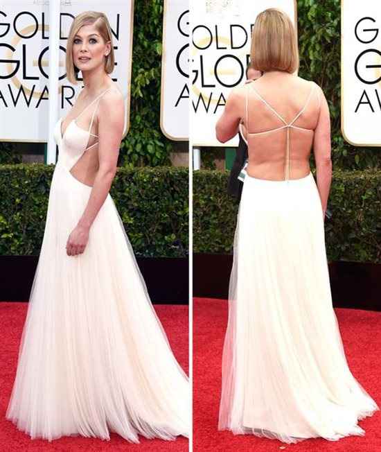 Rosamund Pike's Dress at the Golden Globes