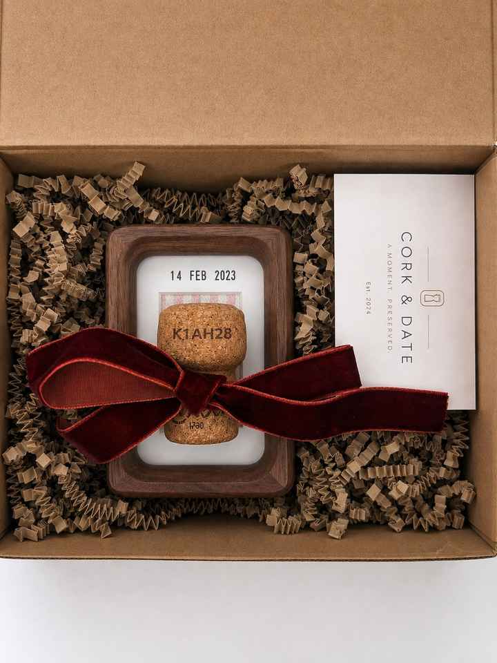 First Toast Cork Keepsake Frames – Personalised – £32 - 1